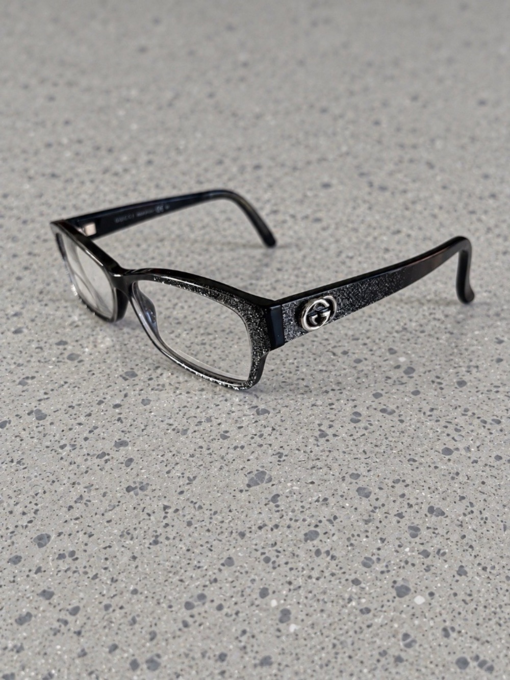 Gucci Eyeglasses GG 3203 YHO Black Glitter Semi Butterfly Frame Italy 53 13 135
